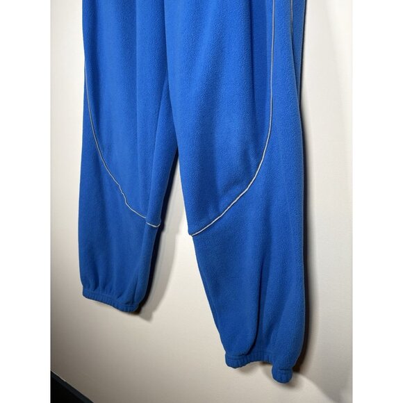 URBAN OUTFITTERS Dewy Polar Fleece Bright Blue Athletic Winter Joggers Medium - Picture 3 of 8